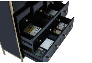 Birlea Fenwick Black Mirror Glass 4 Drawer,6 Drawer and Merchant Chest of Drawer (5600445005990)