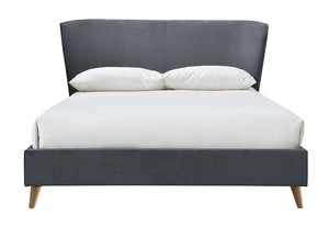 Birlea Rowan Green and Grey Upholstered Fabric Bed Small Double, Double, King (5597436280998)