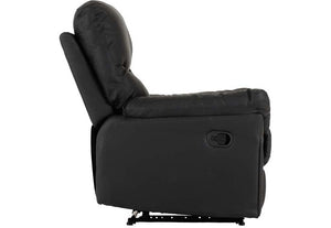 Seconique Capri Black and Grey Faux Leather Reclining Chair (5762176549030)