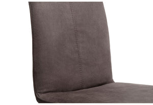 Julian Bowen Monroe Charcoal Grey Microsuede Industrial Feel Dining Chair (5635519021222)