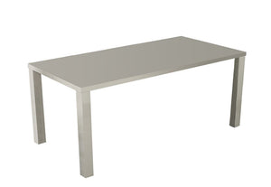 LPD Monroe Puro High Gloss White Charcoal Cream Stone Medium Dining Table (6167975592110)