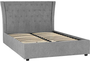 Seconique Camden Blue Grey Mustard Upholstered Fabric Bed 4FT6 Double - 135cm (5669304500390)