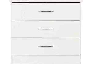 Seconique Nevada Grey, Oyster, Sonoma Oak and White 3 Drawer Chest (5774986772646)