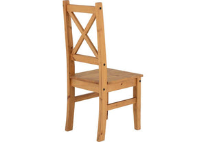 Seconique Salvador Distressed Waxed Pine Dining Chair (5703509475494)