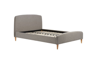 Birlea Quebec Grey Upholstered Fabric Bed 4FT Small Double, Double and King Size (5597390536870)