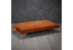 LPD Brighton Green, Grey, Orange, Pink Velvet Fabric Vintage Style Sofa Bed (6579740737710)