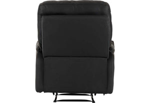 Seconique Capri Black and Grey Faux Leather Reclining Chair (5762176549030)