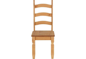 Seconique Corona Distressed Waxed Pine Grey and White Dining Chair (5780959396006)