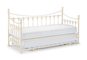 Julian Bowen Versailles White Guest Bed w/Premier Mattresses and Underbed Single (5639803764902)