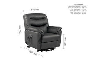 Birlea Regency Black, Brown and Wheat Faux Leather Manual Rise and Recline Chair (5600690307238)
