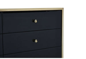 Birlea Fenwick Black Mirror Glass 4 Drawer,6 Drawer and Merchant Chest of Drawer (5600445005990)