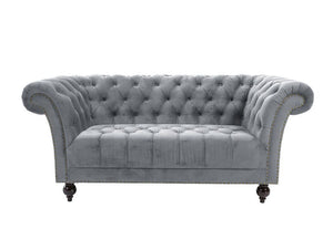 Birlea Chester 2 Seater 3 Seater Green,Grey and Midnight Blue Upholstered Sofa (5600596557990)