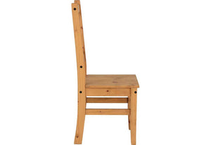 Seconique Salvador Distressed Waxed Pine Dining Chair (5703509475494)
