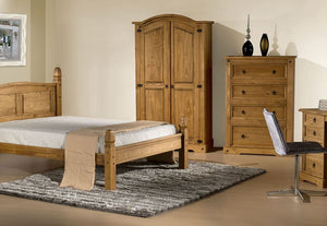 Birlea Corona Pine Low End Wooden Bed Single, Small Double, Double and King Size (5597557653670)