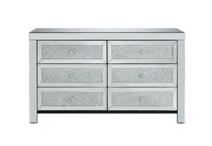 Birlea Vienna Mirrored Glass with Crystal 4 Drawer Chest and 6 Drawer Chest (5600490029222)
