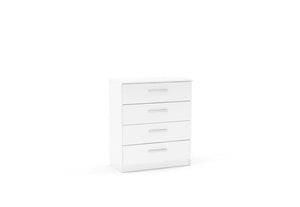 Lynx White Gloss Bedroom Furniture Wardrobe Chest Bedside by Birlea (6772085719214)