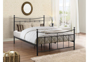 Birlea Emily Black and Cream Metal Bed 3FT Single, Small Double and 4FT6 Double (5597591568550)