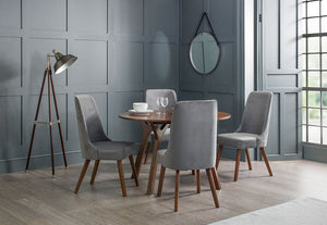 Julian Bowen Huxley Walnut Round Dining Table (5805892272294)