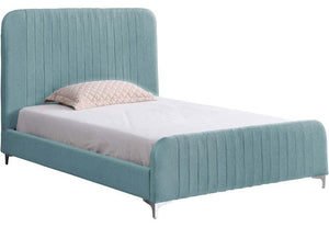Seconique Hampton Grey Teal Upholstered Fabric Bed 4FT6 Double 5FT King Size (5674808705190)