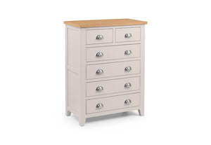 Julian Bowen Richmond Solid Oak 4 + 2 Drawer and 6 Drawer Wide Chests (5644535857318)