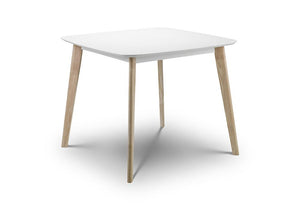 Julian Bowen Casa Matt White Square Dining Table (5801753444518)