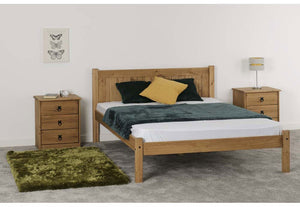 Seconique Maya Waxed Pine Wooden Bed 3FT Single 4FT Small Double 4FT6 Double (5674870440102)