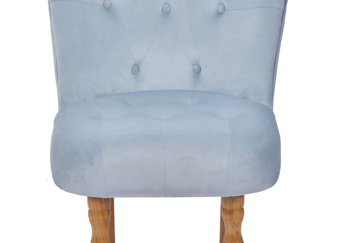 LPD Furniture Lydia Duck Egg Blue, Cappuccino & Silver Fabric Chair