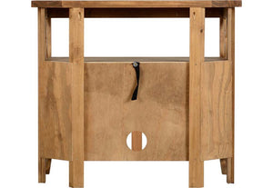 Seconique Salvador Distressed Waxed Pine Tile Top Corner TV Unit (5759289524390)