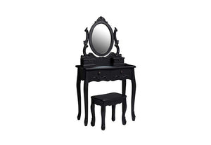 LPD Furniture Antoinette Black and White Dressing Table (6257424564398)