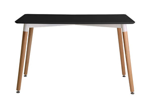 LPD Furniture Fraser Beech and Black, Grey, White Rectangular Dining Table (6169569034414)