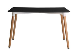 LPD Furniture Fraser Beech and Black, Grey, White Rectangular Dining Table (6169569034414)