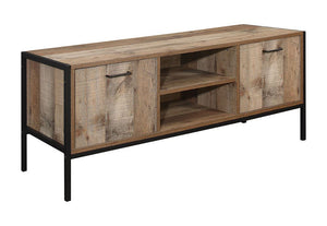 Birlea Urban Rustic Wood Effect with Black Metal Frame TV Unit (5596174024870)