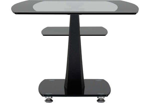 Seconique Hanley Clear Glass/Black Border/Black Glass/Black Coffee Table (5747177128102)