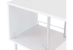 Seconique Charisma Concrete and White Effect with Chrome Home Bar Table (5762450686118)