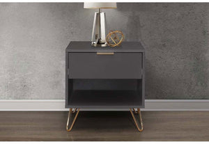 Birlea Arlo Bedside Table/Nightstand/Bedside Cabinet Chest 1 Drawer, 2 Drawer (5690543276198)