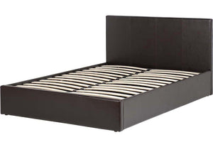 Seconique Waverley Black Faux Upholstered Fabric Bed 3FT Single 4FT6 Double (6328399331502)