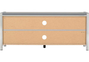 Seconique Charisma Grey & White Gloss w/Chrome 2 Door 2 Open Shelf TV Unit (6080921993390)