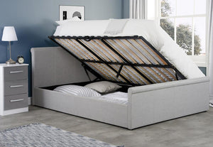 Birlea Stratus Grey Upholstered Ottoman Bed Small Double, Double & King (5597516333222)