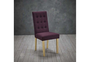 LPD Furniture Roma Beige, Grey, Plum, Teal & Green Fabric Dining Chair (6074524008622)