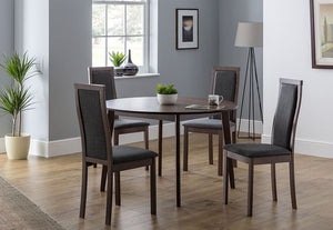 Julian Bowen Farringdon Walnut Circular Dining Table (5801667952806)