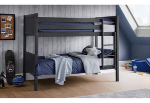 Julian Bowen Bella Anthracite White Solid Pine Wooden Bunk Bed (6679990960302)