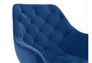 Julian Bowen Lorenzo Grey & Blue Velvet Cantilever Dining Chair (7582899175598)