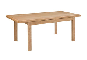Julian Bowen Curve Waxed Oak Extending Dining Table (5805845381286)