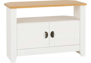 Seconique Ludlow White with Oak Lacquer TV Unit (5747770982566)