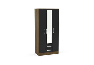 Birlea Lynx High Gloss 3 Door 2 Drawer with Mirror (5600565919910)