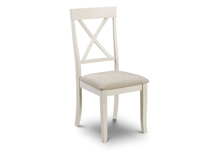 OSD Davenport Solid Wood Ivory Faux Suede Dining Chair (Set of 2)