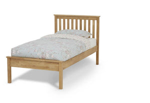 Serene Heather Honey Oak Opal White Hevea Wooden Bed 3FT 4FT Double 5FT 6FT (6677561901230)
