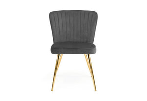 Julian Bowen Cannes Grey & Blue Velvet Dining Chair (7582858707118)