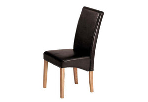 Heartlands Cyprus Black Brown and Cream Solid Ashwood Dining Chair (7485970022574)