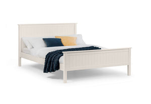 Julian Bowen Maine Surf White Dove Grey Wooden Bed Single 4FT6 Double 5FT King (5641720332454)